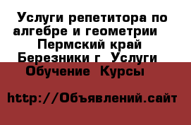 Услуги репетитора по алгебре и геометрии  - Пермский край, Березники г. Услуги » Обучение. Курсы   